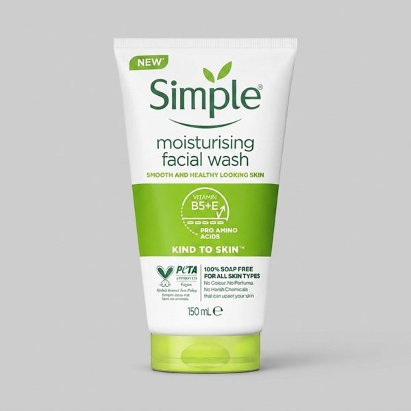 ژل شستشوی صورت سیمپل مدل Moisturizing حجم 150 میلی‌لیتر